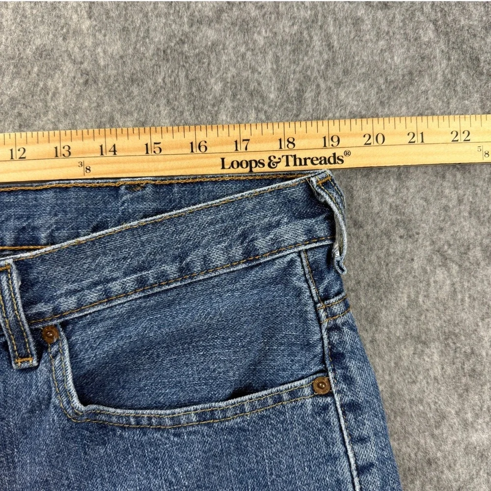 Levis Jean Shorts Mens 38 Blue 550 Relaxed Fit Cotton Denim Jorts Y2K Inseam 10